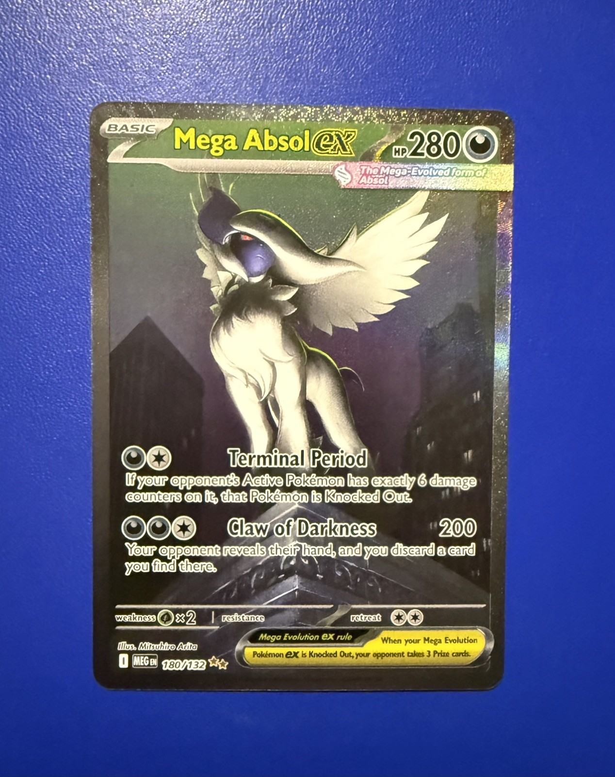 Mega Absol ex Special Illustration Rare Pokemon ME01: Mega Evolution 180/132 NM