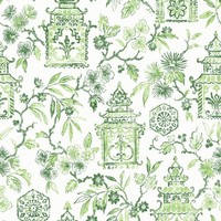 FD26312_ Happy Orientalisch Toile GrüN Weiß Fine Decor Tapete