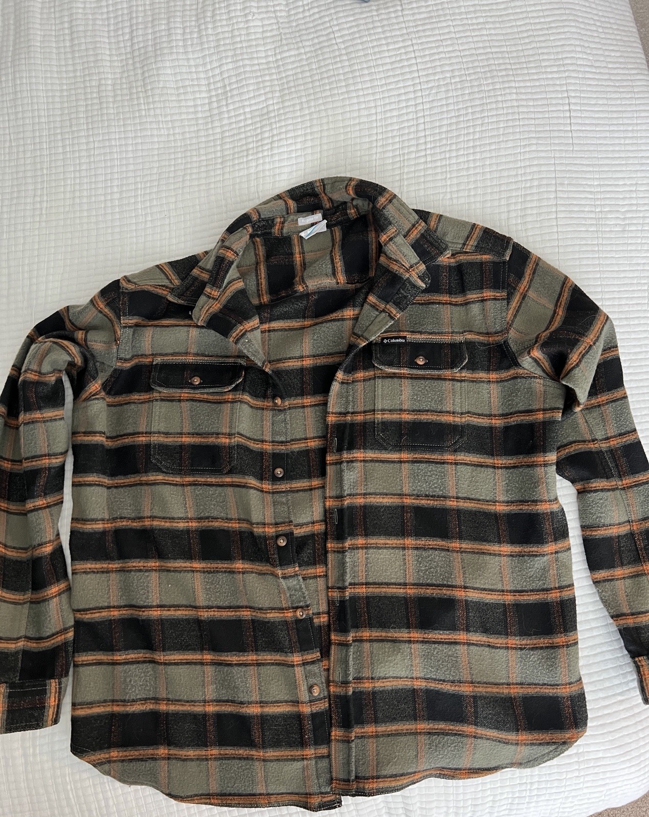 Columbia Men&rsquo;s Flannel Green and Black Size XL