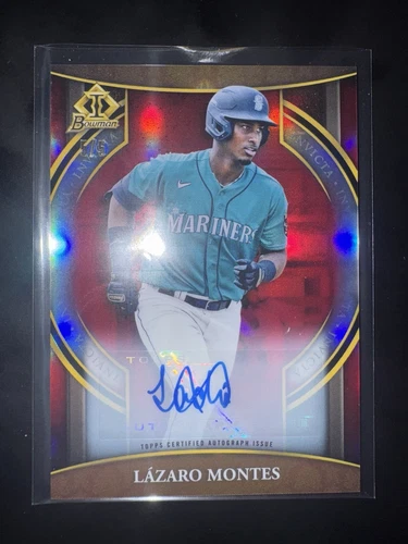 2023 Lazaro Montes Bowman Chrome Invicta Auto Autograph Baseball Card Red #’d /5