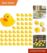 Float  Squeak 50-Piece Rubber Duck Set - Joyful Bath Time Fun for Toddlers