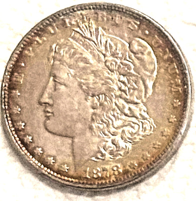 1878 P Morgan great coin 8 tailfeathers AU/BU VAM-14 free ship Sigma test ++