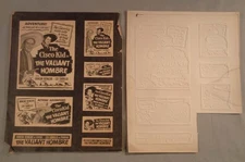 1948 THE CISCO KID Theater Movie Newspaper Printing Flong Mold & Cover Sheet