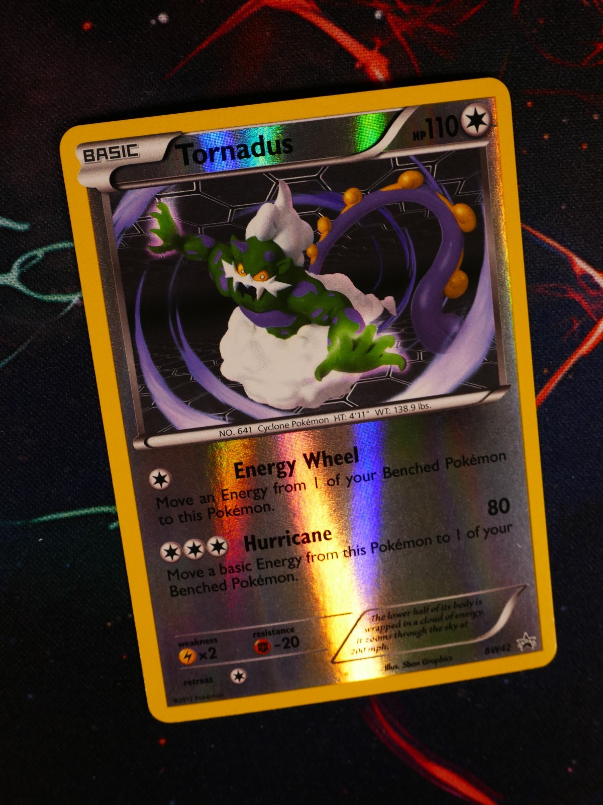 NM Pokemon TORNADUS Card BW BLACK STAR PROMO Set BW42 Black White Reverse Holo