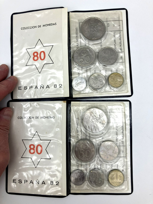 2 Sets of 1980 Espana Mundial 82 World Cup Commemorative Coin Sets