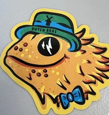 Dutch Bros Coffee Sticker - Pet Day Bearded Dragon, February 2025. Decal