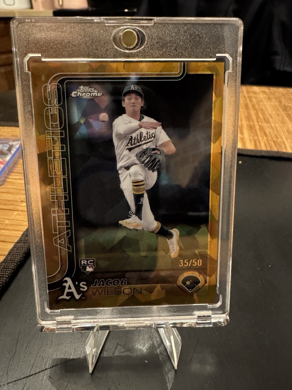 2025 Topps Chrome Sapphire - Jacob Wilson #96 Gold Refractor /50 (RC)