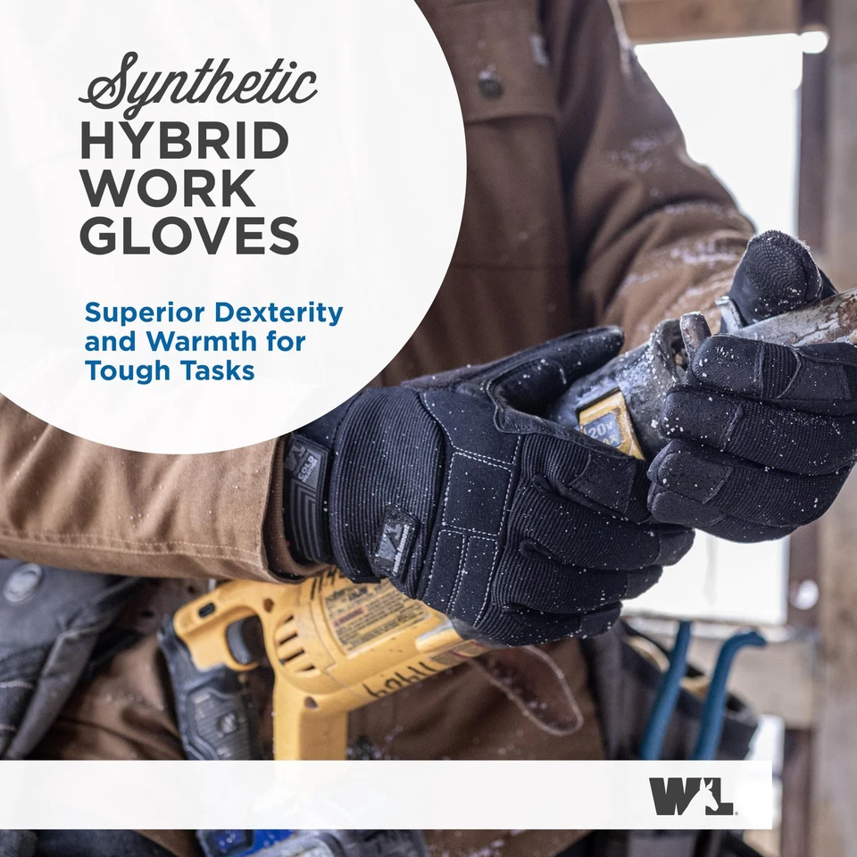 Luvas de trabalho Wells Lamont FX3 masculinas couro HydraHyde palma inverno, grandes (7854... - Imagem 3 de 4