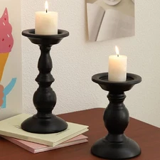 Vintage Candlestick Holder Iron Retro Antique Candle Holder Decorative Metal