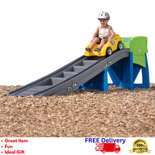 Extreme Thrill Kids Outdoor Roller Coaster 14 Ft Track Ride On Car Toy Backyard