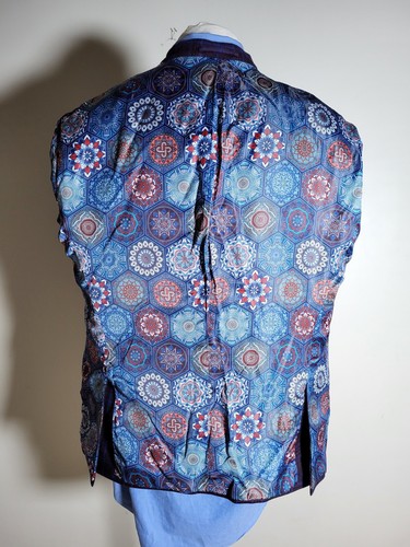 Bespoke 44XS extra kurz braun blau schwarz Glencheck Sport Mantel Jacke Blazer - Bild 6 von 9