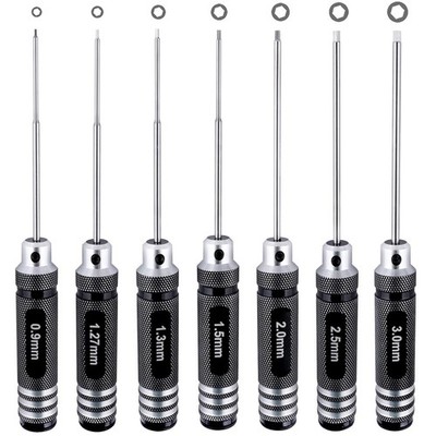 Hex Screwdriver Set 0.9mm 1.27mm 1.3mm 1.5mm 2.0mm 2.5mm 3.0mm 7pcs Allen Wre...