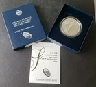 2018 W Burnished $1 American Silver Eagle Dollar