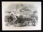 Leslie Civil War Print - Fort Henry Bombardment by Ironclads on Tennessee River
