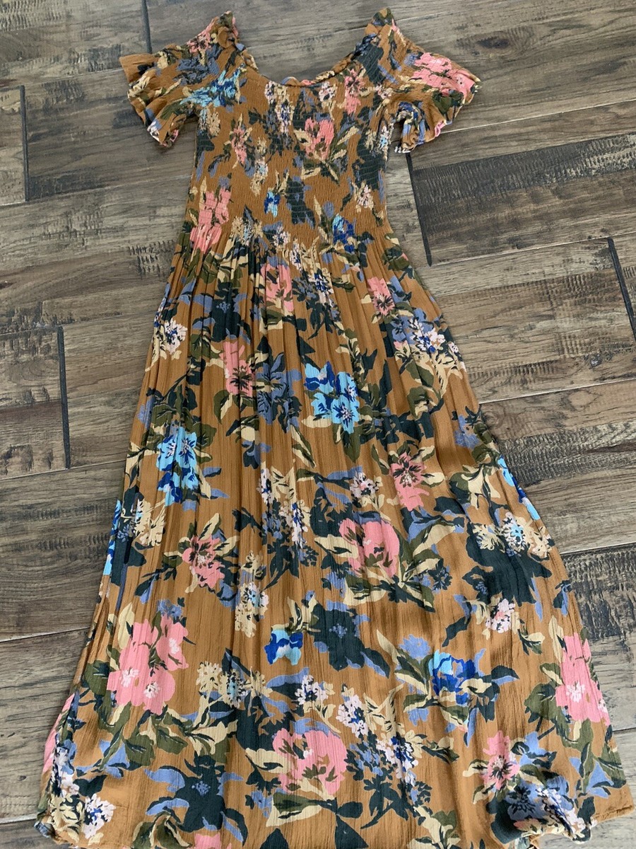 blue dress for baby girl Urban Outfitters UO Lottie Chocolate Floral Tie-Back Midi Dress – White  Chocolate Couture main image 0