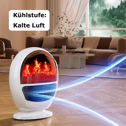 F50D 2in1 Elektrokamin & Heizlüfer 1300W Heizung Flamme Keramik Heizer, Abkühler - Bild 6 von 15