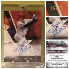 Shohei Ohtani Autograph 2018 Topps Finest Orange Rookie Refractor 16/25  ROY MVP
