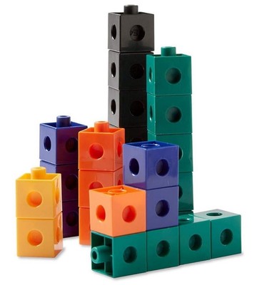 Pop Cubes Math Linking Cubes Plastic Cubes Snap Blocks Color Sorting Set of 100