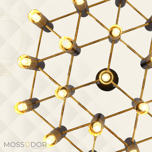 Lampadario moderno lusso oro nero accessori luce soffitto cucina camera da letto - Foto 15 di 19