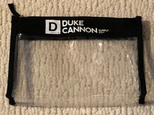 Duke Cannon Supply Co Toiletry Travel Bag Clear With Zipper NEW