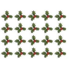 Christmas Green Holly Red Berry K Waterslide Ceramic Decals