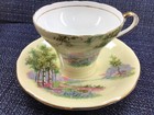 AYNSLEY C493/7 WOODLAND BLUEBELL TIME corset CUP & SAUCER vintage! NEVER USED!! — photo 6
