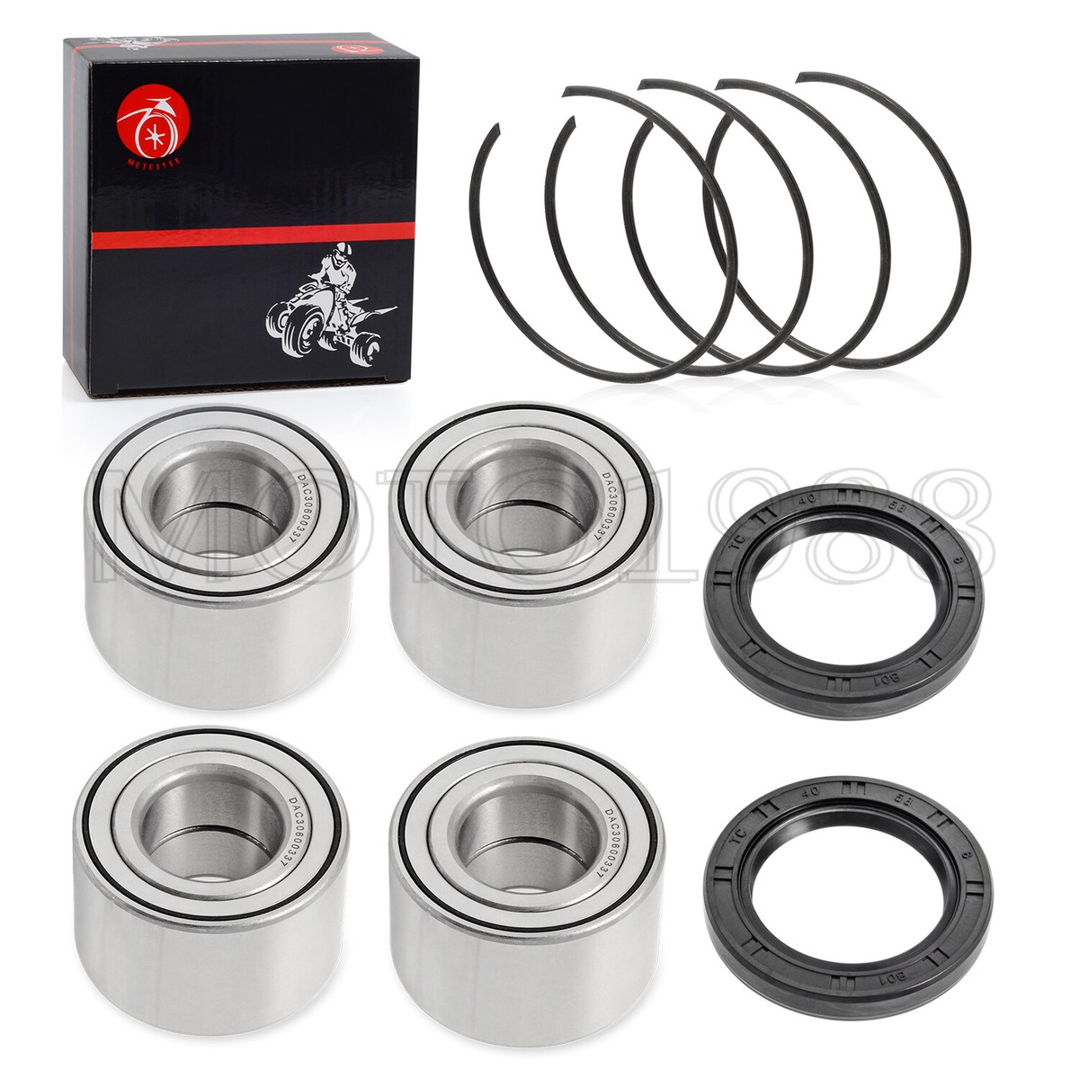 Thunder Ridge Cycle Bearings Can-Am Wheel Bearing & Seal Kit - Fits Maverick, Commander, Defender Front & Rear Can-Am Windshields - Foto 3
