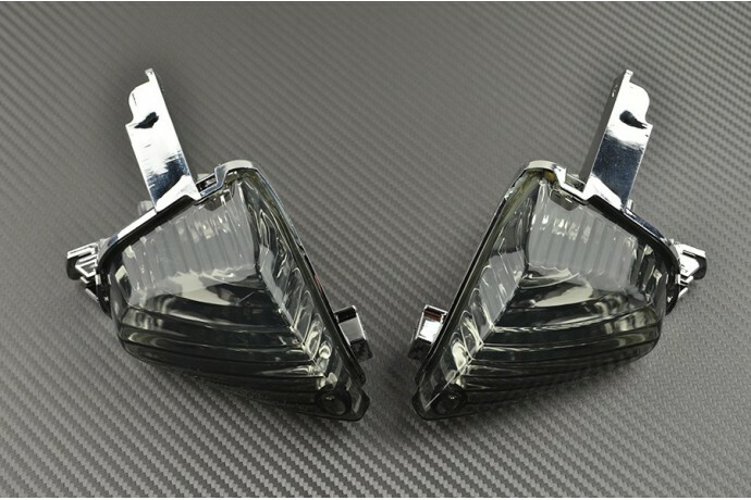 Clignotants moto LED fumés pour virées nocturnes en Suzuki GSXR 600 WVCV