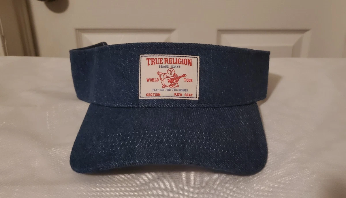 NWT True Religion Visor Hat in Denim Blue Von Dutch x True Religion Denim Trucker Hat main image 4