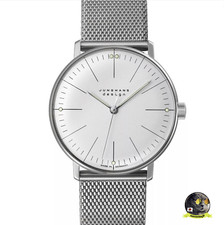 JUNGHANS Max Bill Hand Wind 027/3004.46 sapphire glass watch 34mm NEW