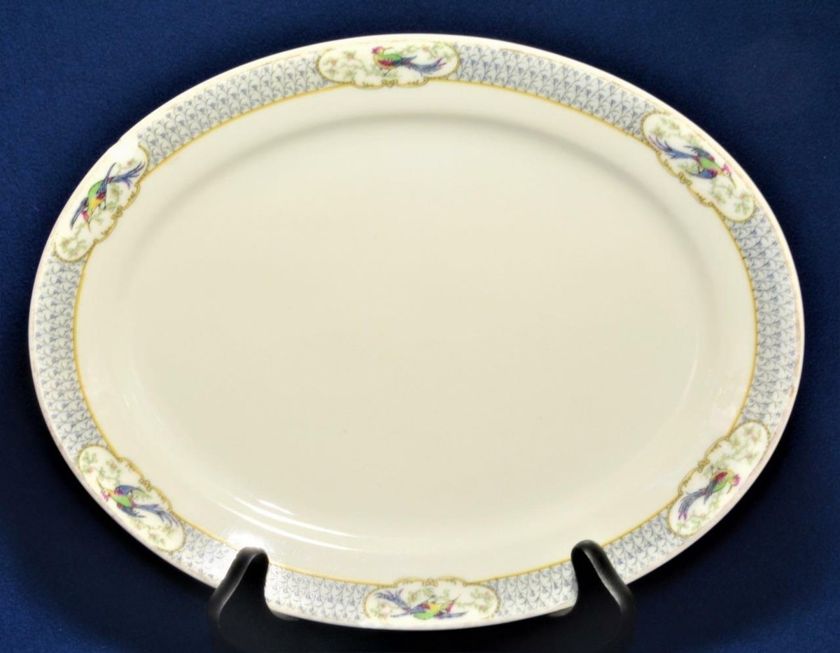 Vtg.1900-1941 CH Field Haviland GDA France Limoges Blue BIRDS 11 1