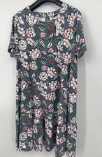 Ann Taylor Sz Large Lotus Flower Print Rayon Stretch  Dress NWT