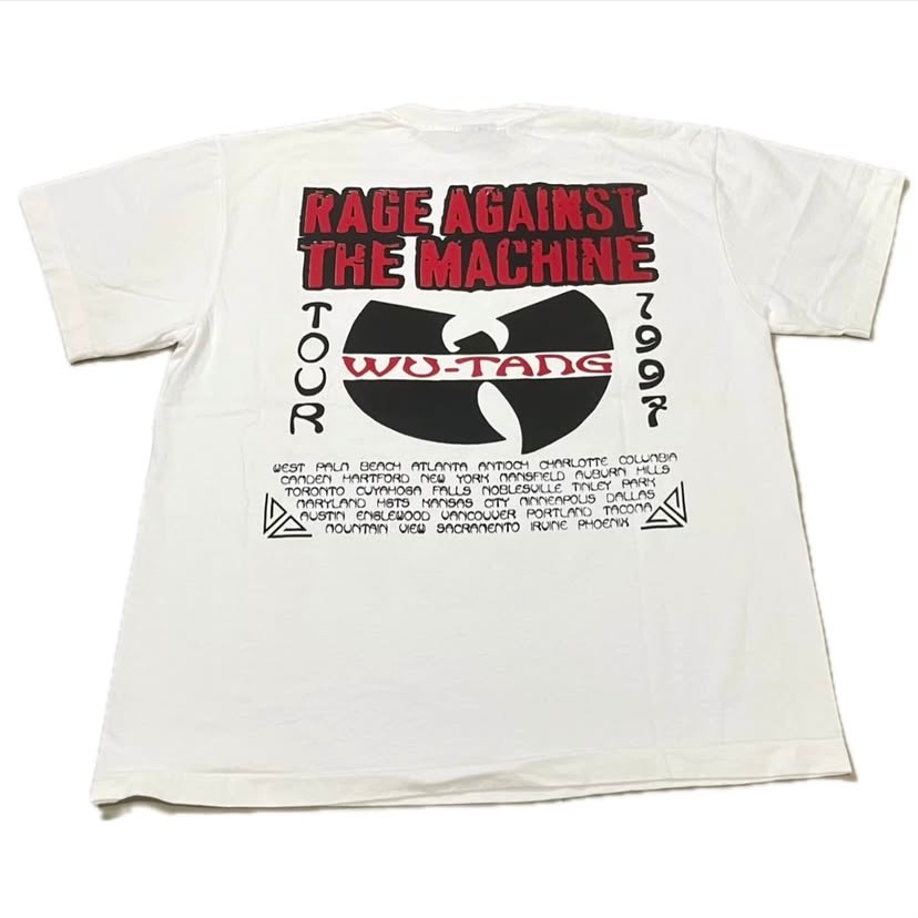 WU-TANG CLAN RAGE AGAINST THE MACHINE 1997 Vintage 90s Band XL T