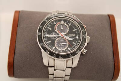 Seiko Sportura V198-0AA0 Perpetual Solar Tachymeter 45mm Men's