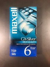 Maxell GX-Silver T-120 High Quality 6 hour Recording VHS. NEW AND SEALED 