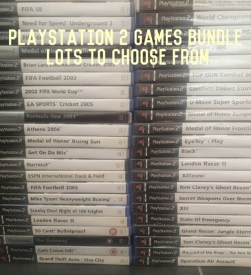 Play Station 2 Videospiele Auswahl verschiedene Titel PS2 Bundle - Sie wählen 