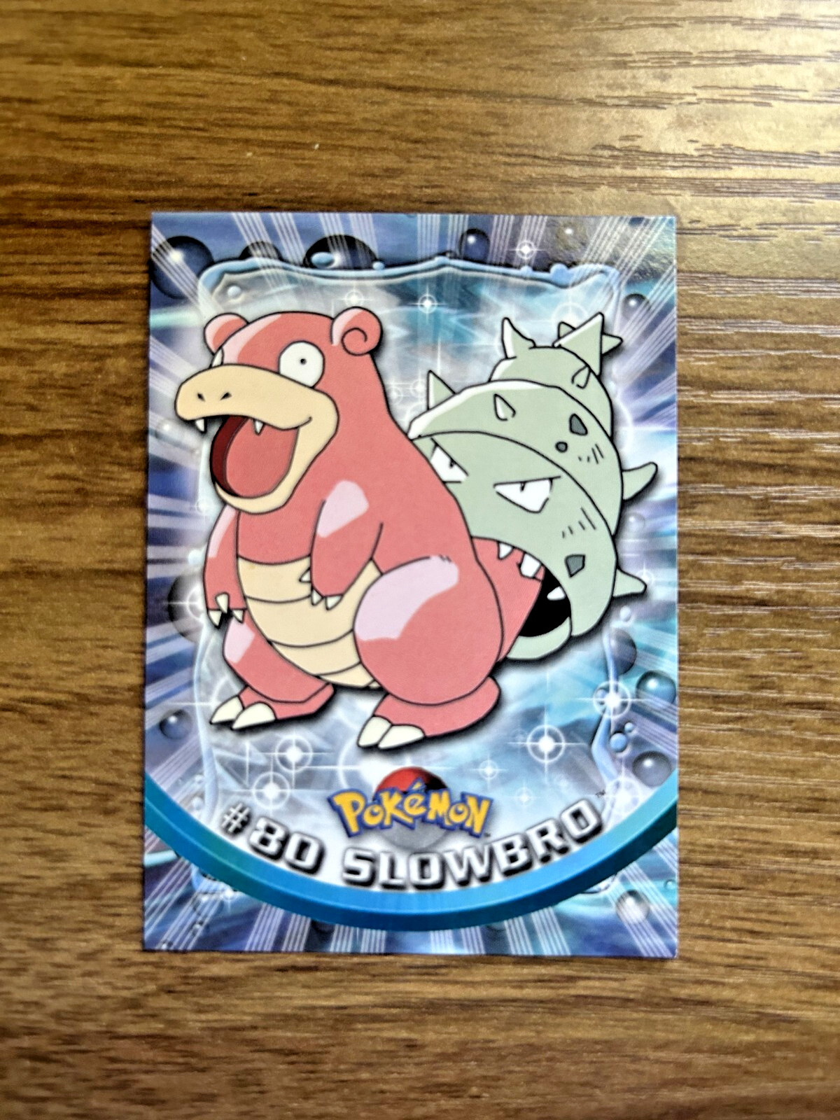 #80 Slowbro - Pokemon Topps Card - Blue Logo