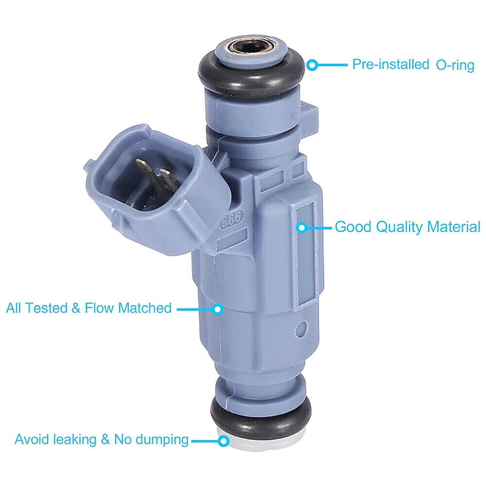 6Pcs Fuel Injector for Hyundai Santa Fe Sonata XG350 & Kia Optima Sedona Sorento - Imagem 4 de 4