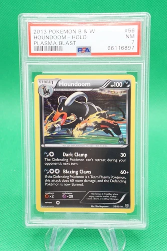 2013 Pokemon Black and White Plasma Blast Holo #56 Houndoom PSA 7 ES6