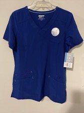 Scrubstar Performance XS Blue Unisex Adult Stretchy Scrub Top NEW A3406