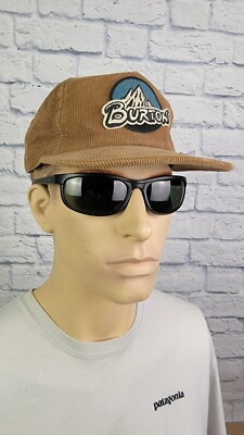 Burton Mountain Corduroy SnapBack Hat Snowboard Ski Brown Retro - Main Image