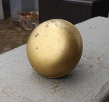 VINTAGE ANTIQUE 2 1/4" Doorknob HANDLE Single Replacement PART METAL Brass Color