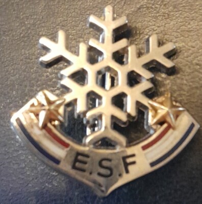 INSIGNE BROCHE BADGE Flocon Neige 0 Etoile Esf Ecole Ski Francais Beraudy