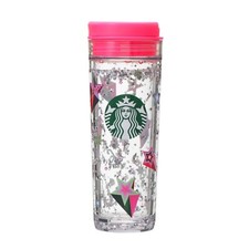 Starbucks Holiday Japan 2023 Water in Tumbler Star 16 oz Clear Bottle Pink Gift