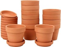 12Er Set Mini Terrakotta TöPfe 7.9X7.4 Cm Mit Untersetzer - Sukkulenten TöPfe