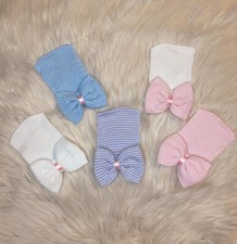 Newborn Baby Girl Accessories Bow Hats Set Of 5 Perfect Condition