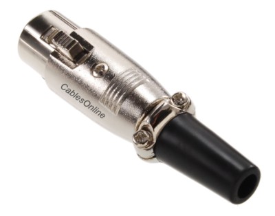 XLR 4-Pin Female Solder Type Silver Metal Connector, CN-A44T | eBay