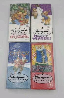 ME INK Christmas Designer Pocket Tissues Paper Handkerchiefs Germany Lot of 4 