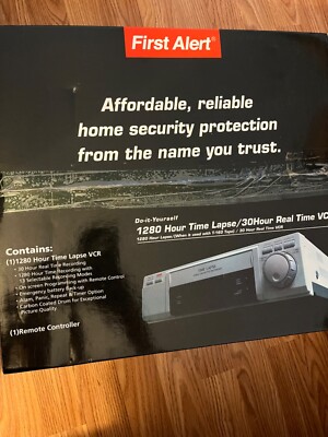  First Alert 1280 Hour Time Lapse VCR. Rare. New in Box! With Remote.