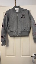 Gigi Hadid/tommy Hilfiger Grey And Olive Star Accents Jacket. Size M